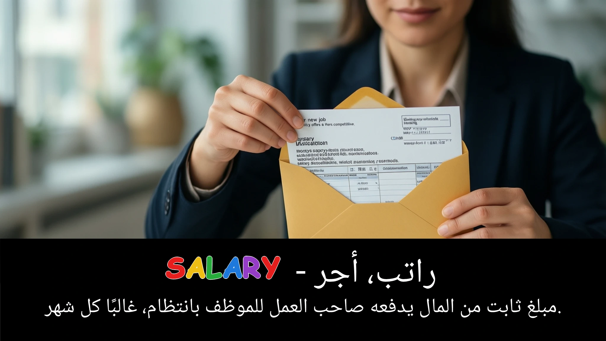 Arabic Illustration for salary